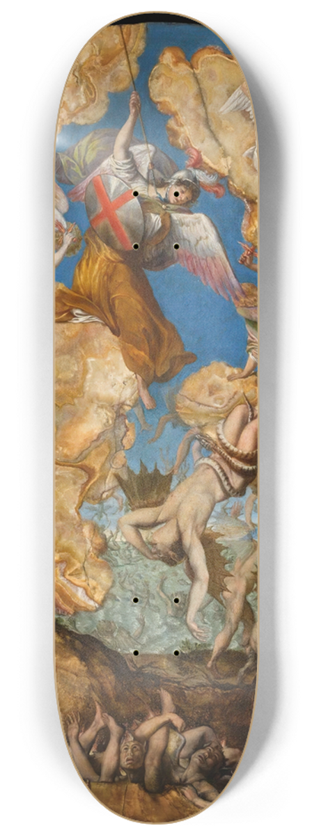 Orazio Gentileschi - The Fall Of The Rebel Angels 8.25 inch art skate deck
