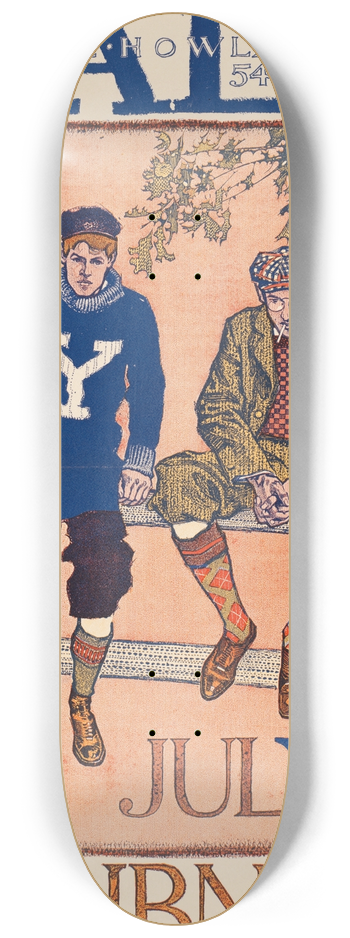 Orson Lowell - Life at Yale in July scribners 8.25 inch art skate deck