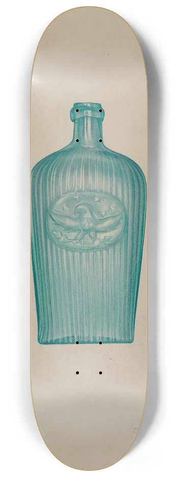 Orville A. Carroll - Glass Bottle 8.25 inch art skate deck