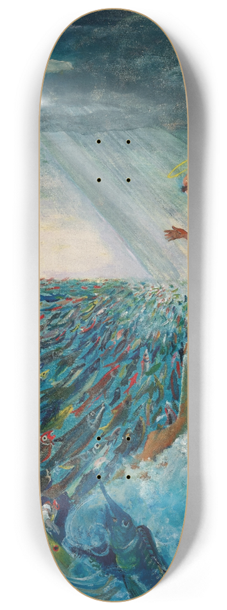 Oskar Laske - Fischpredigt 8.25 inch art skate deck