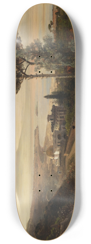 Oswald Achenbach - Blick auf den Vesuv 8.25 inch art skate deck