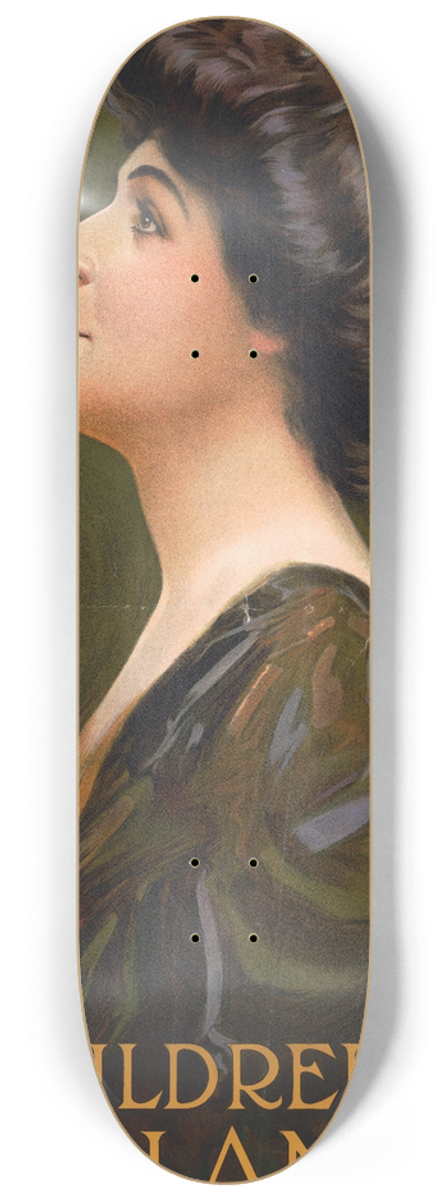 Otis Lithograph Co - Mildred Holland 8.25 inch art skate deck