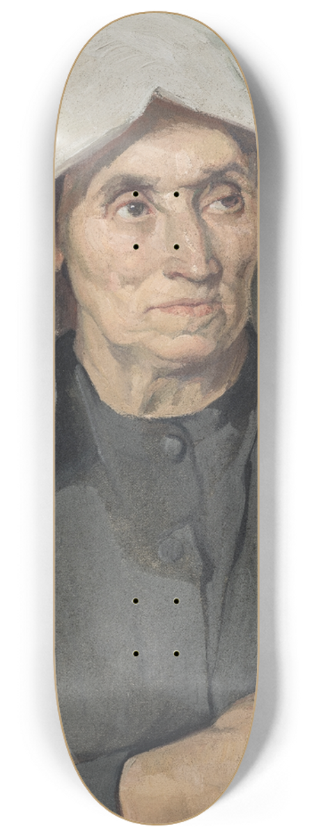 Ottilie Wilhelmine Roederstein - Die Buerin mit dem Kopftuch 8.25 inch art skate deck