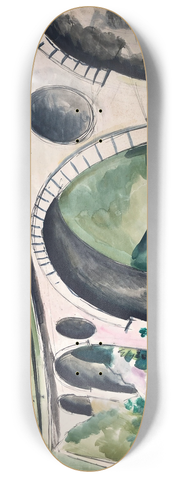 Otto Geigenberger - Gurglbachviadukt bei Reith bei Seefeld in Tirol 8.25 inch art skate deck