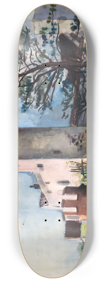 Otto Geigenberger - Schloss Grnwald bei Mnchen 8.25 inch art skate deck