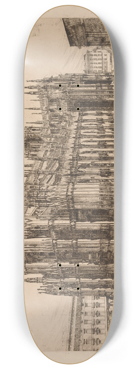 Otto Henry Bacher - Cathedral, Milan 8.25 inch art skate deck