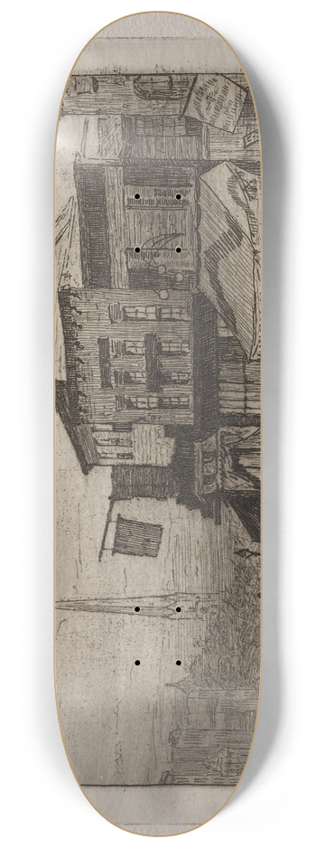 Otto Henry Bacher - Eagle Street and Woodland Avenue 8.25 inch art skate deck