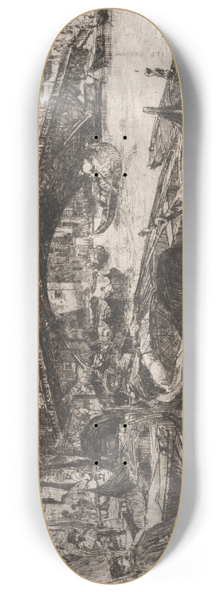 Otto Henry Bacher - The Rialto, Venice 8.25 inch art skate deck