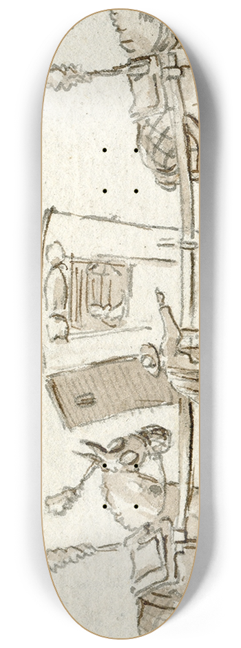 Otto Howen - Draagstoel tussen twee paarden 8.25 inch art skate deck