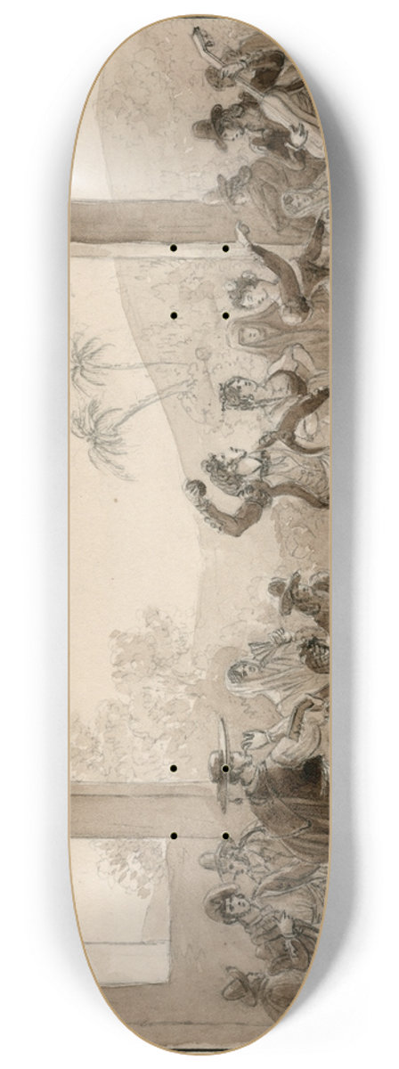 Otto Howen - Een groep Spanjaarden danst de fandango 8.25 inch art skate deck