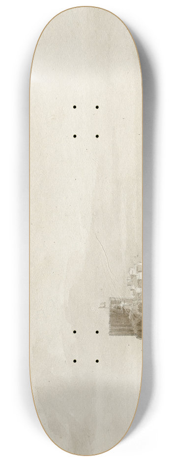 Otto Howen - Gezicht op het eiland Peniscola 8.25 inch art skate deck