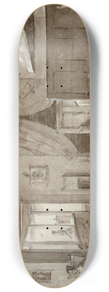 Otto Howen - Interieur van een huis 8.25 inch art skate deck