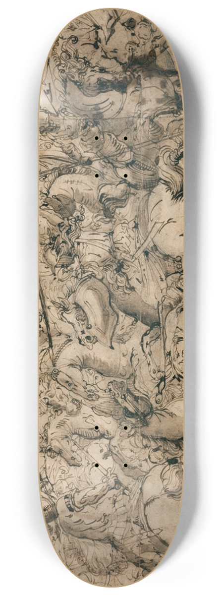 Antonio Tempesta - Battle scene 8.25 inch art skate deck