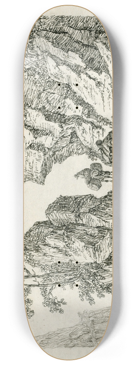 Otto Howen - Reizigers op een bergpad 8.25 inch art skate deck