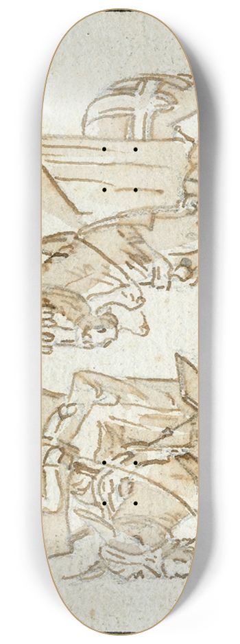 Otto Howen - Ruiters op ezels 8.25 inch art skate deck