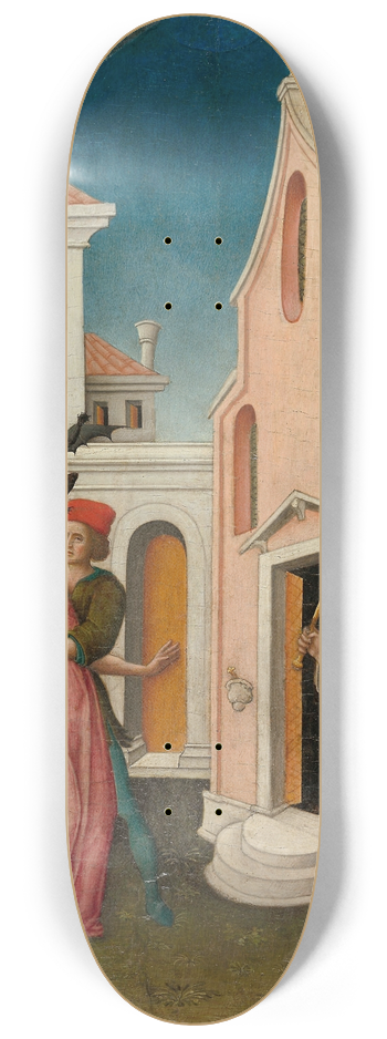 Antonio Vivarini - Saint Peter Martyr Exorcizing a Woman Possessed by a Devil 8.25 inch art skate deck