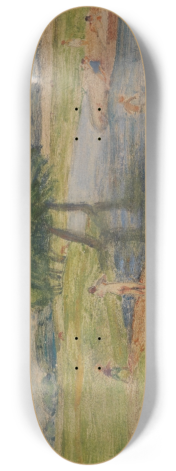 Otto Modersohn - Badeszene 8.25 inch art skate deck