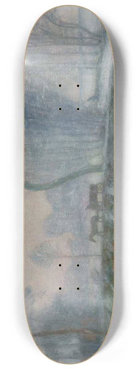 Otto Modersohn - Snow-landscape 8.25 inch art skate deck