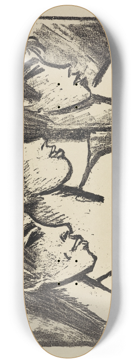 Otto Mueller - Drei Mdchen im Profil 8.25 inch art skate deck