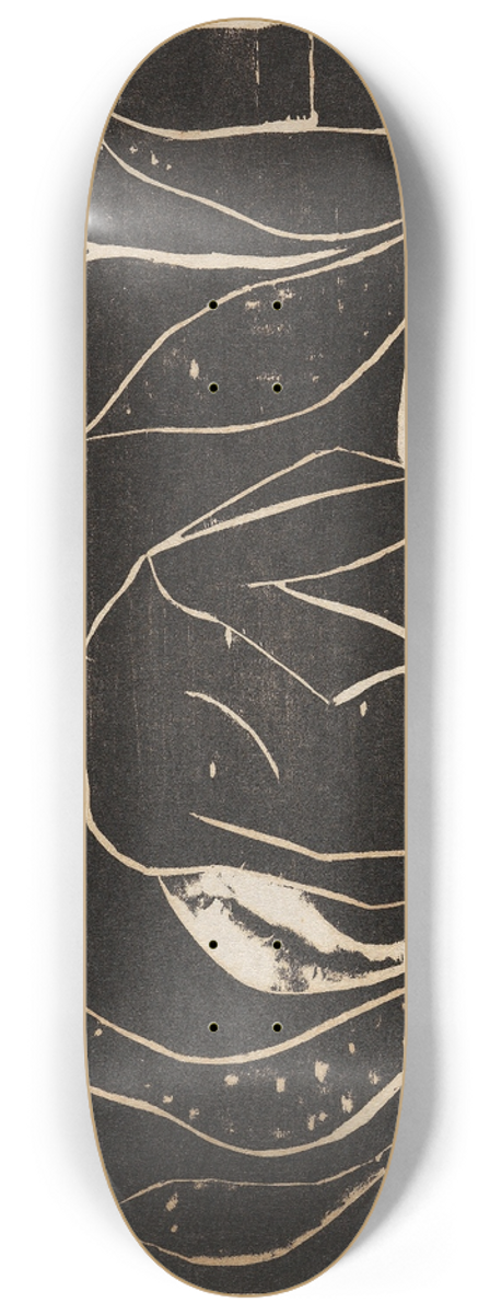Otto Mueller - Knabe zwischen Blattpflanzen (Knabe im Schilf) 8.25 inch art skate deck