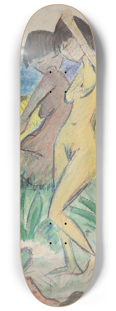 Otto Mueller - Two Bathers 8.25 inch art skate deck