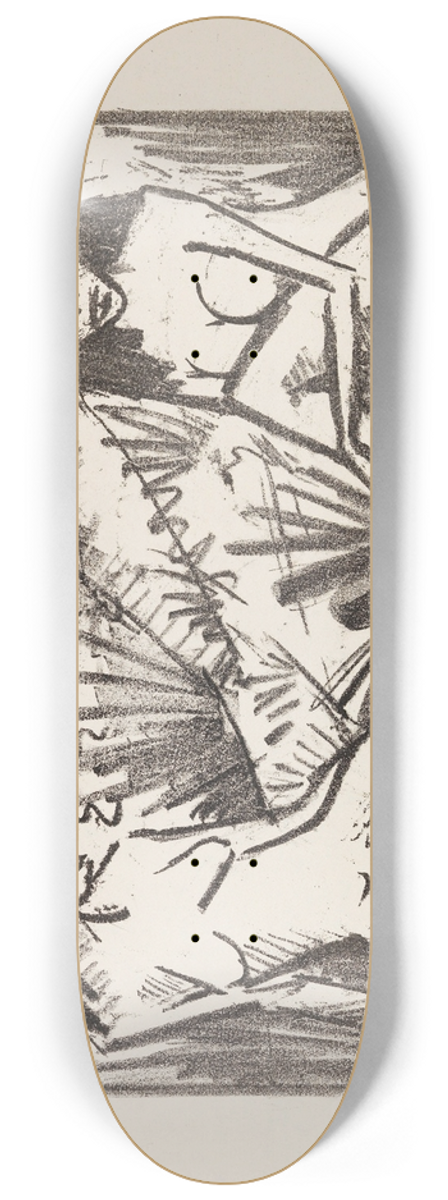 Otto Mueller - Zwei in Dnen sitzende Mdchen 8.25 inch art skate deck
