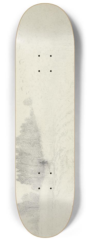 Otto Scholderer - Ackerlandschaft mit Vogelscheuche 8.25 inch art skate deck