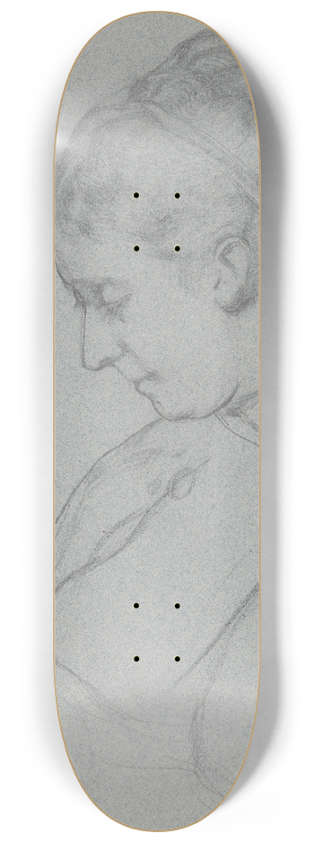 Otto Scholderer - Luise Scholderer, Brustbild im Profil 8.25 inch art skate deck
