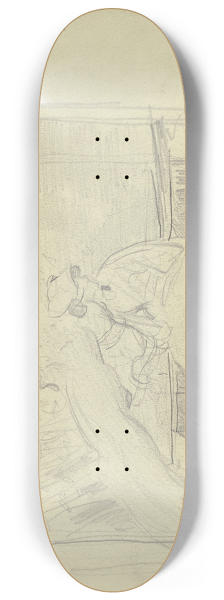 Otto Scholderer - Luise Scholderer im Nachen sitzend 8.25 inch art skate deck