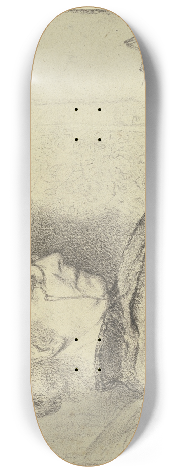 Otto Scholderer - Luise Scholderer reading 8.25 inch art skate deck