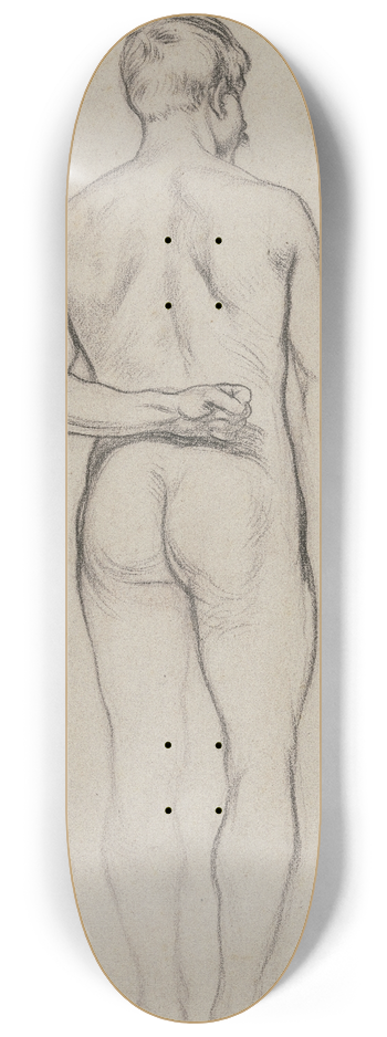 Otto Scholderer - Stehender mnnlicher Rckenakt 8.25 inch art skate deck