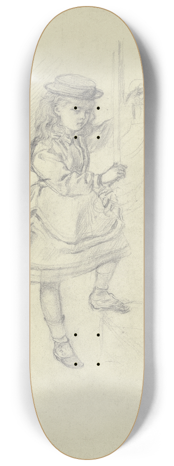 Otto Scholderer - Stehendes Mdchen mit Stock 8.25 inch art skate deck