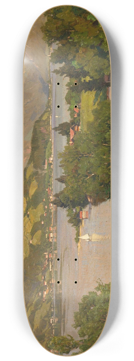 Otto Strtzel - Blick auf den Tegernsee von Westen aus 8.25 inch art skate deck