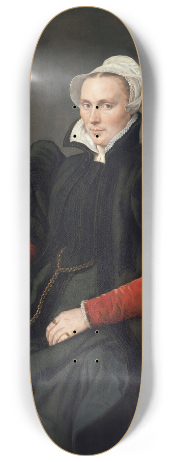 Antonis Mor - Portrait of a Seated Woman 8.25 inch art skate deck