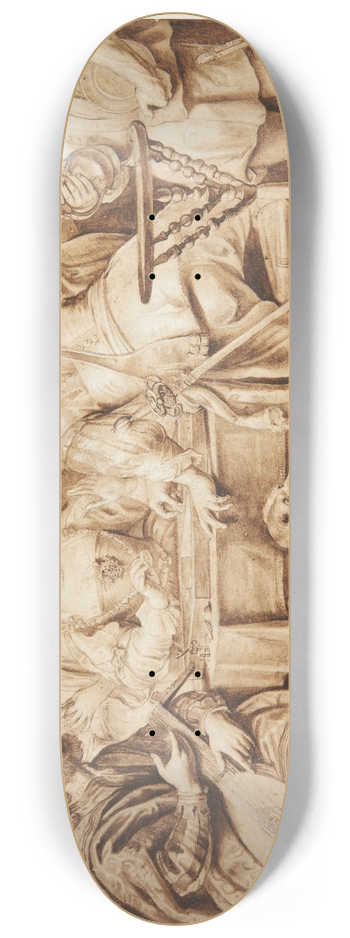 Palamedes Palamedesz - Selskab omkring et bord 8.25 inch art skate deck