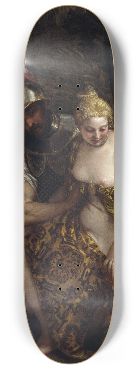 Paolo Veronese - Mars, Venus and Cupid Mars and Venus With Cupid and a Dog 8.25 inch art skate deck