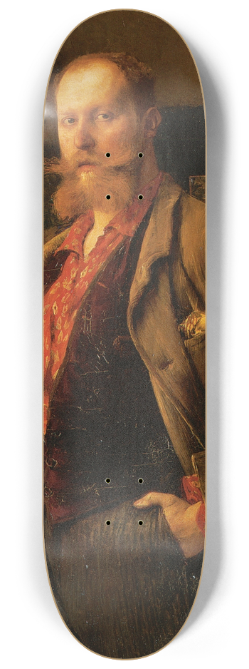 Pascal-Adolphe-Jean Dagnan-Bouveret - Portrait of Gustave Courtois 8.25 inch art skate deck