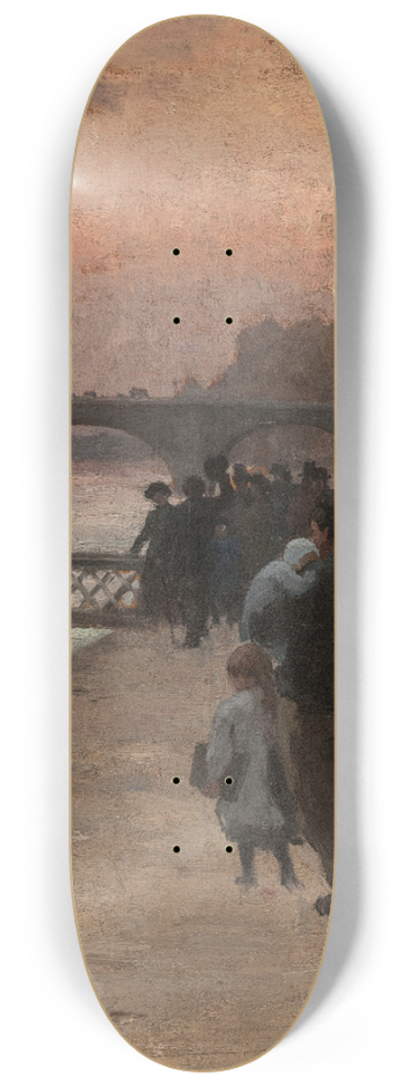 Paul Albert Baudouin - Le soir  Paris 8.25 inch art skate deck