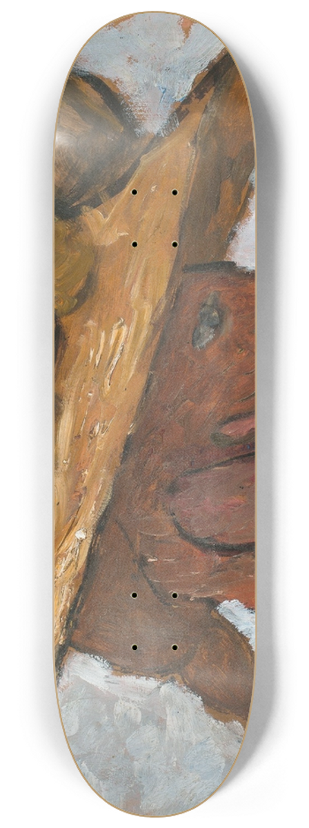 Paula Modersohn-Becker - Mdchen mit Strohhut im Profil nach rechts 8.25 inch art skate deck