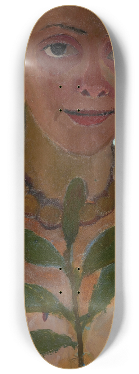 Paula Modersohn-Becker - Self-portrait with a camellia branch 8.25 inch art skate deck