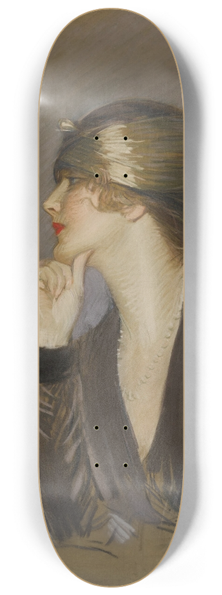 Paul Csar Helleu - Portrait de Lucette 8.25 inch art skate deck