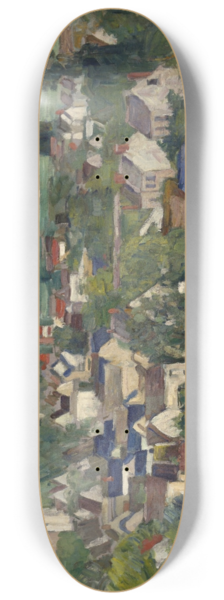 Paul Czanne - Auvers, Panoramic View 8.25 inch art skate deck