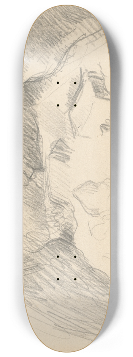 Paul Czanne - Landscape Seen from the Inside of a Cave 8.25 inch art skate deck