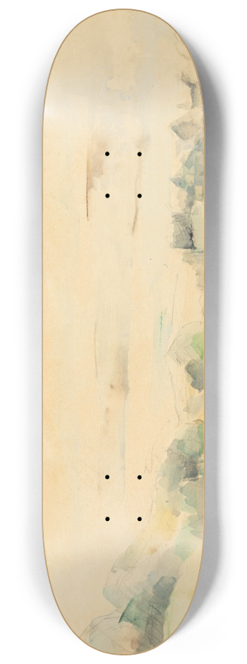 Paul Czanne - Paysage au bord de leau 8.25 inch art skate deck