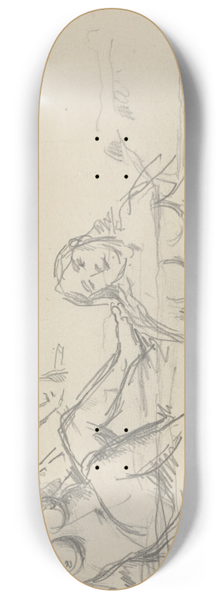 Paul Czanne - Seated Bather (verso) 8.25 inch art skate deck
