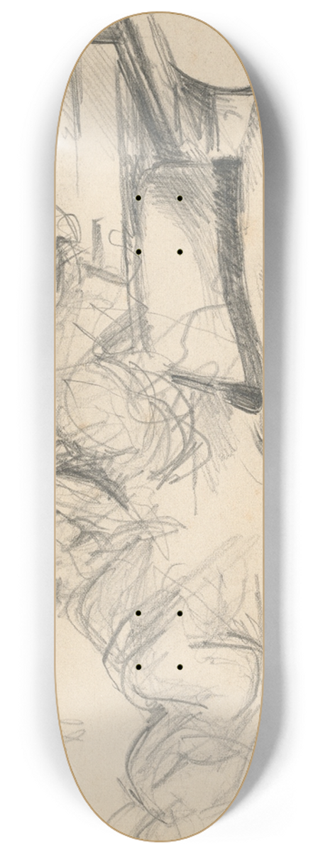 Paul Czanne - Studies Including a Straw Hat 8.25 inch art skate deck