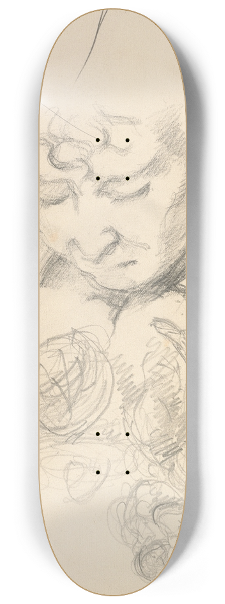 Paul Czanne - Studies Including Madame Czanne 8.25 inch art skate deck