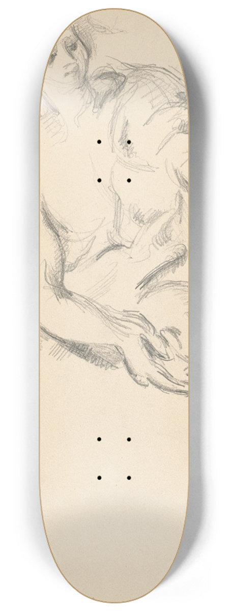 Paul Czanne - Study of an Angel in Rubens The Prophet Elijah 8.25 inch art skate deck