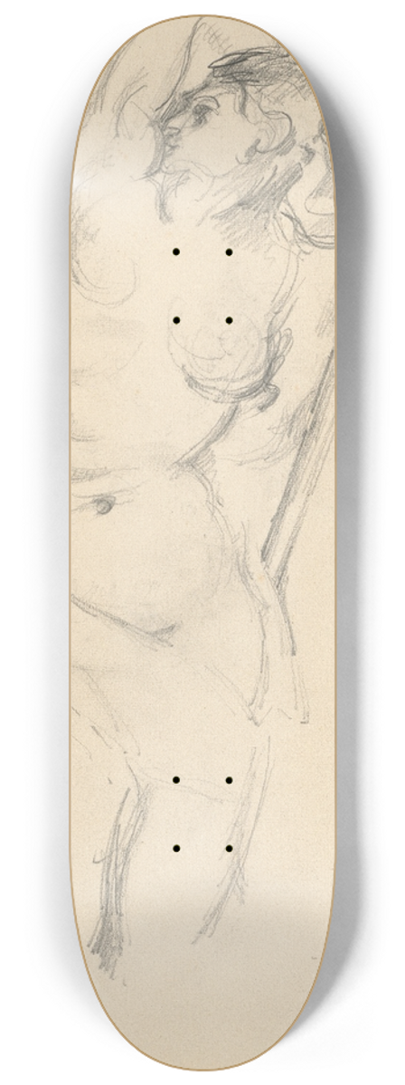 Paul Czanne - Study of the Allegorical Figure Bellona in Rubens The Apotheosis of Henri IV 8.25 inch art skate deck