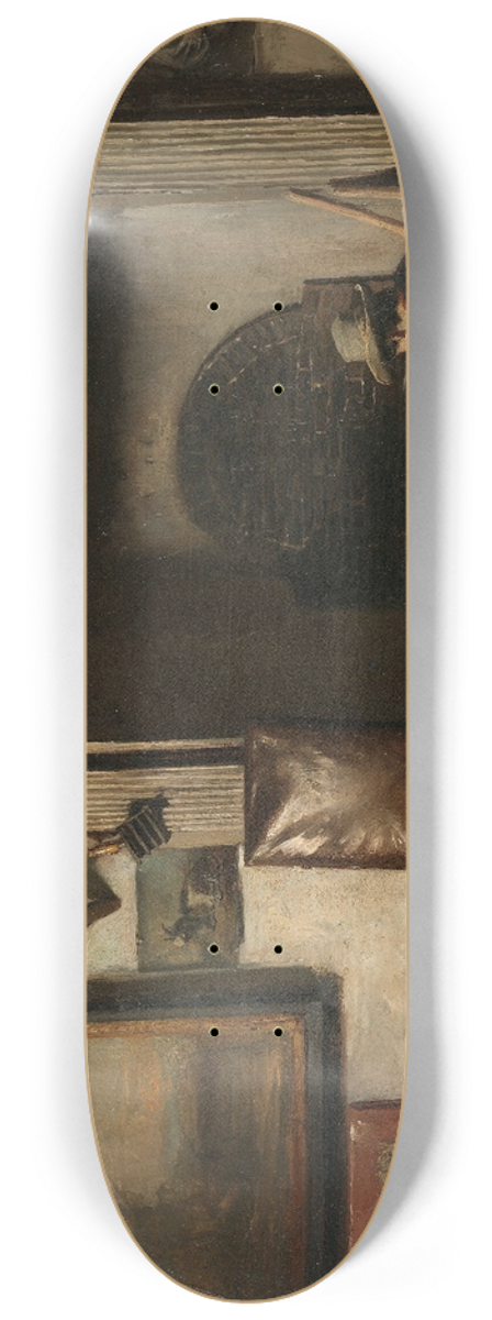 Anton Mauve - The Studio of the Haarlem Painter Pieter Frederik van Os 8.25 inch art skate deck